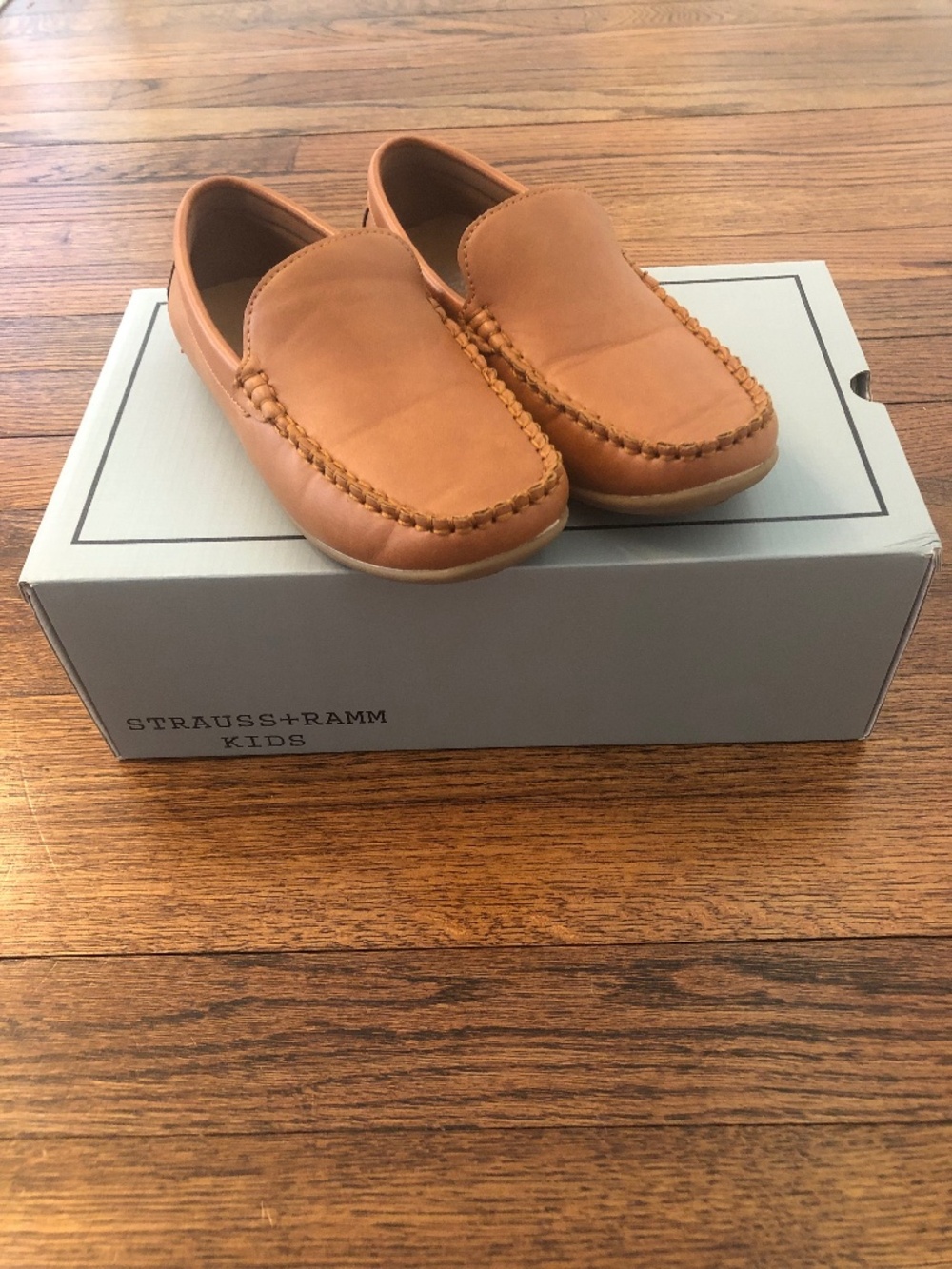 Strauss + Ramm Carsson Boys Loafers, Tan, Size 13